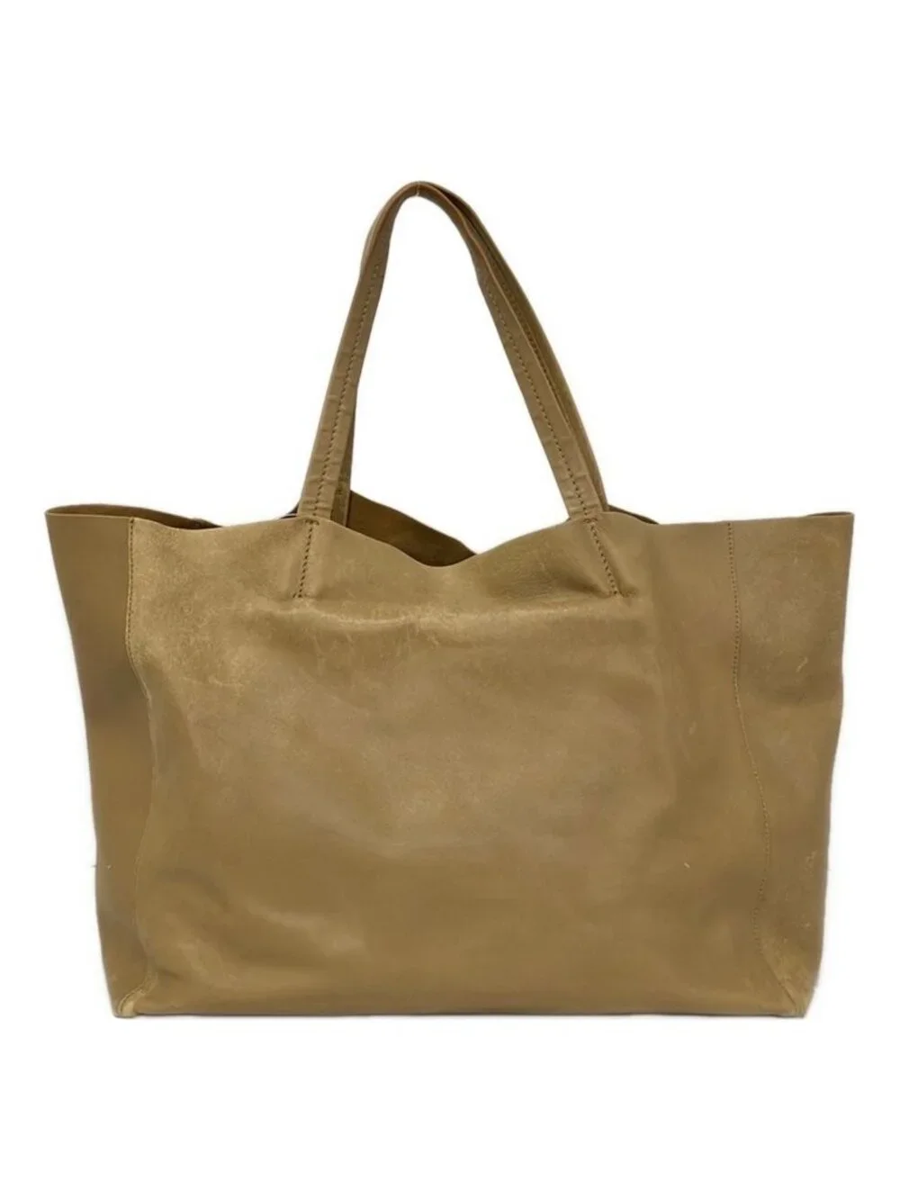 Celine Tote Bag Horizontal Cabas Light Brown Leather